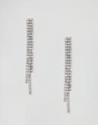 Designb Crystal Strand Earrings - Silver