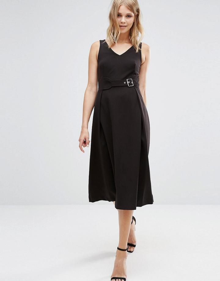 Warehouse Buckle Dress - Black