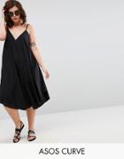 Asos Curve Cami Beach Dress - Black