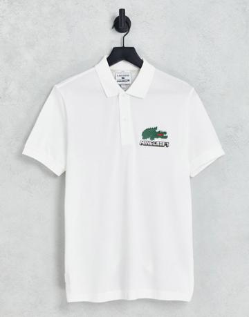 Lacoste X Minecraft Polo Shirt In White