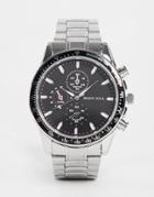 Brave Soul Chunky Bracelet Watch In Silver And Black