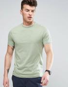 Threadbare Raw Edge T-shirt - Green