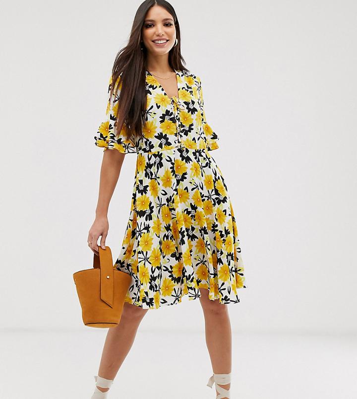 Y.a.s Tall Floral Print Tea Dress-multi