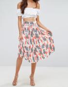 Zibi London Printed Skirt - Multi