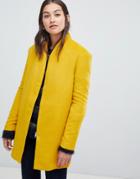 Jdy Collarless Coat - Yellow