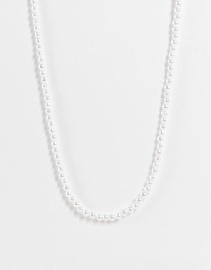 Designb Faux Pearl Necklace-white