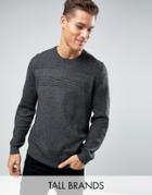 Ted Baker Tall Rib Knitted Sweater - Gray