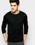 Selected Homme Crew Neck Knitted Sweater - Black