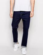 Asos Relaxed Tapered Jeans In Indigo - Blue