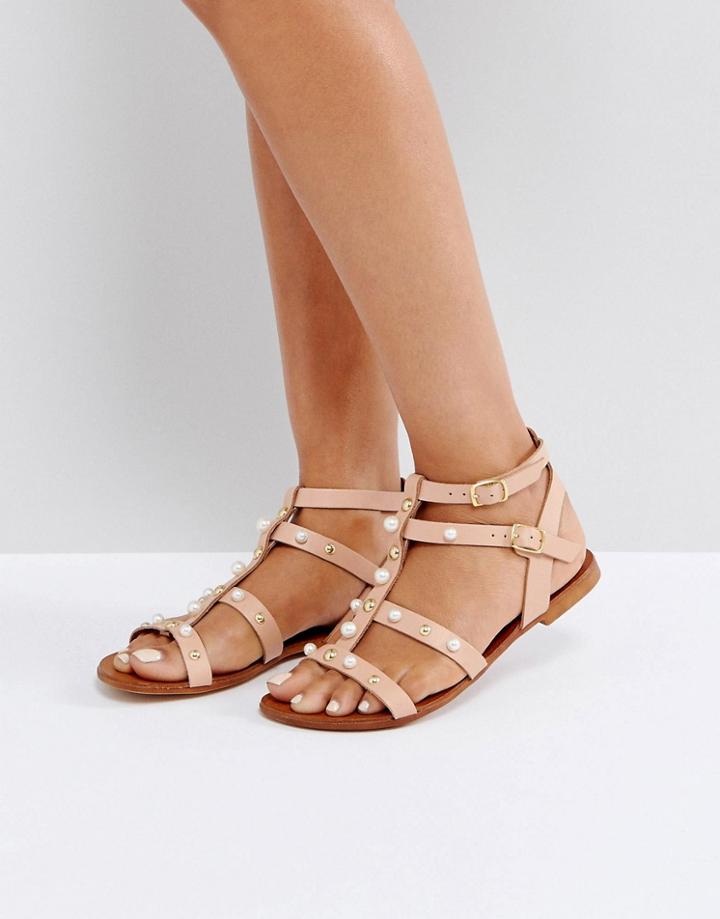 Faith Jango Studded Gladiator Sandals - Tan