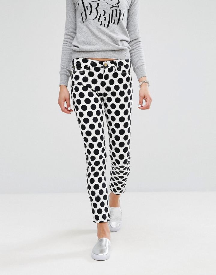 Love Moschino Dotty Skinny Jeans - White