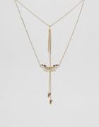 Johnny Loves Rosie Double Drop Layer Necklace - Gold