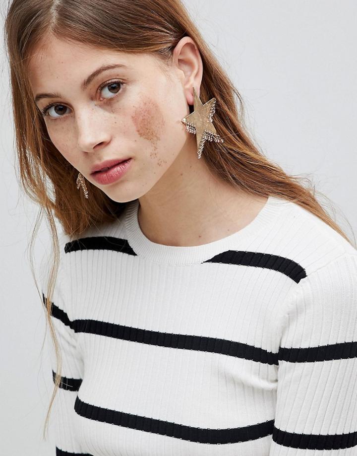 Bershka Star Earring - Gold