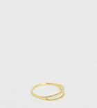 Kingsley Ryan Sterling Silver Gold Plated Double Bar Ring - Gold