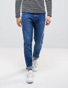 Waven Drop Crotch Skinny Jeans In Han Blue - Blue