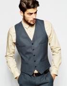 Noak Vest In Skinny Fit - Gray