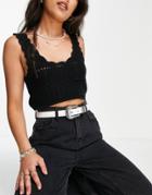 Glamorous Western Buckle Waist And Hip Jeans Belt In Recycled White Pu