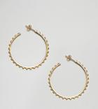 Ottoman Hands Oversized Gold Plated Open Hoops - Gold
