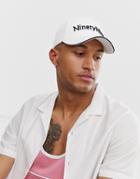 Asos Design Baseball Cap In White With 'ninety Nine' Embroidery - White