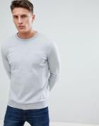 Hugo Logo Crew Neck Sweat In Gray - Gray