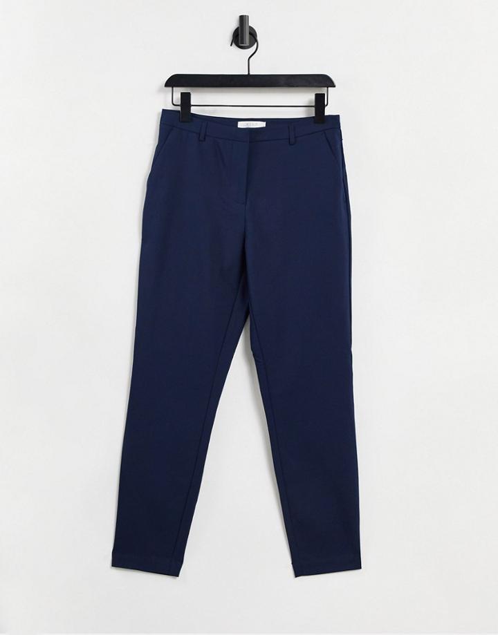 Vila Suit Pants In Black-navy