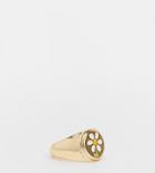 Asos Design Curve Ring In Daisy Sovereign Design In Gold Tone