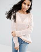 Vero Moda Striped Sweater - Cream