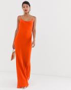Asos Design Floaty Cami Maxi Dress-red