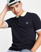 Fred Perry Contrast Trim Polo In Navy