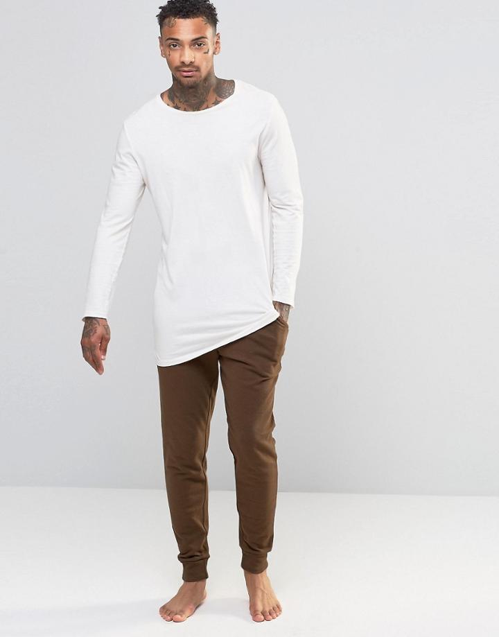 Asos Loungewear Skinny Joggers In Brown - Brown