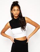 Asos Co-ord Structured Shell Top In Color Block - Multi