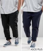 Asos Design Plus 2 Pack Slim Chinos In Black & Navy Save - Multi