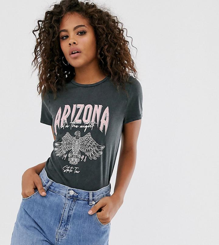 New Look Tall Arizona Slogan Tee In Gray - Gray