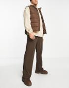 Weekday Cole Jersey Pants In Brown