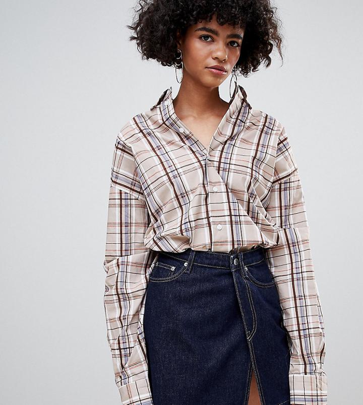 Weekday Limited Collection Wrap Denim Mini Skirt