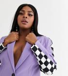 Asos Design X Christian Cowan Curve Lilac Two-piece Suit Blazer-purple