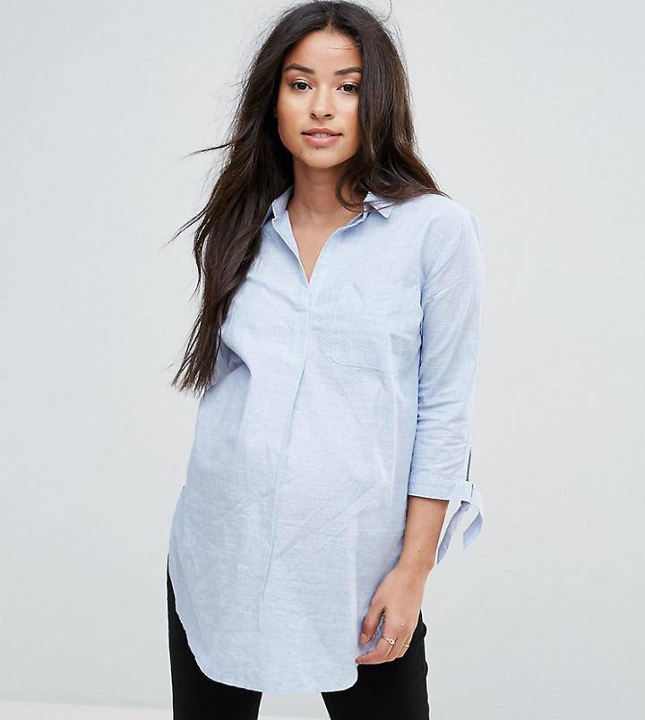 New Look Maternity Lightweight Shirt - Blue