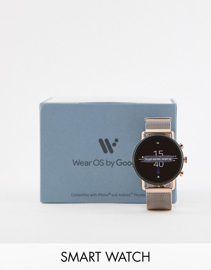 Skagen Skt5103 Falster Mesh Connected Smart Watch With Heart Rate Monitor - Gold