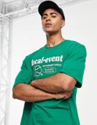 Jack & Jones Originals Oversized T-shirt With Tennis Back Print In Green