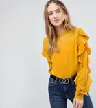 Y.a.s Tall Sufia Ruffle Side Blouse - Yellow
