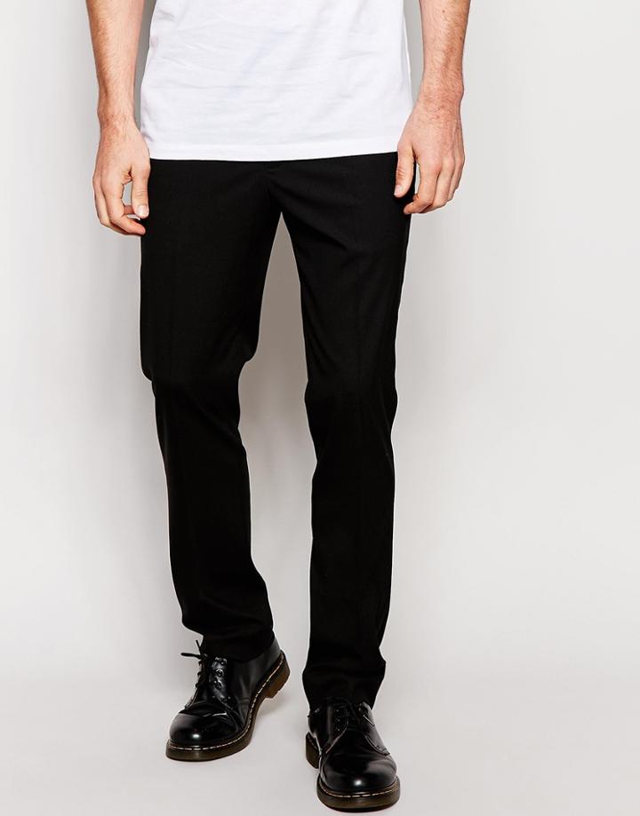 Asos Slim Smart Pants - Black