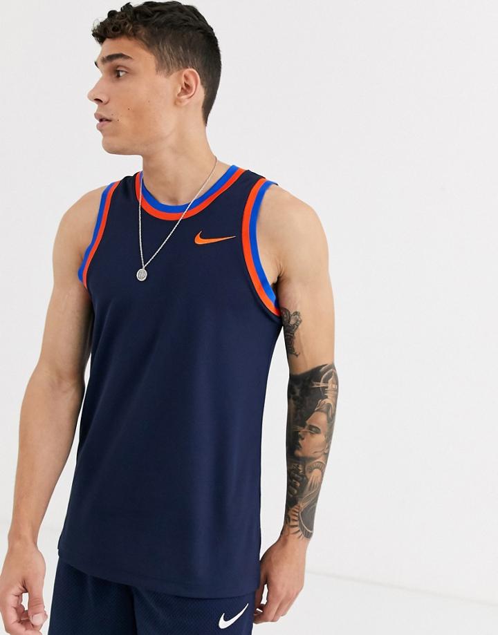 Nike Basketball Classic Tank In Navy