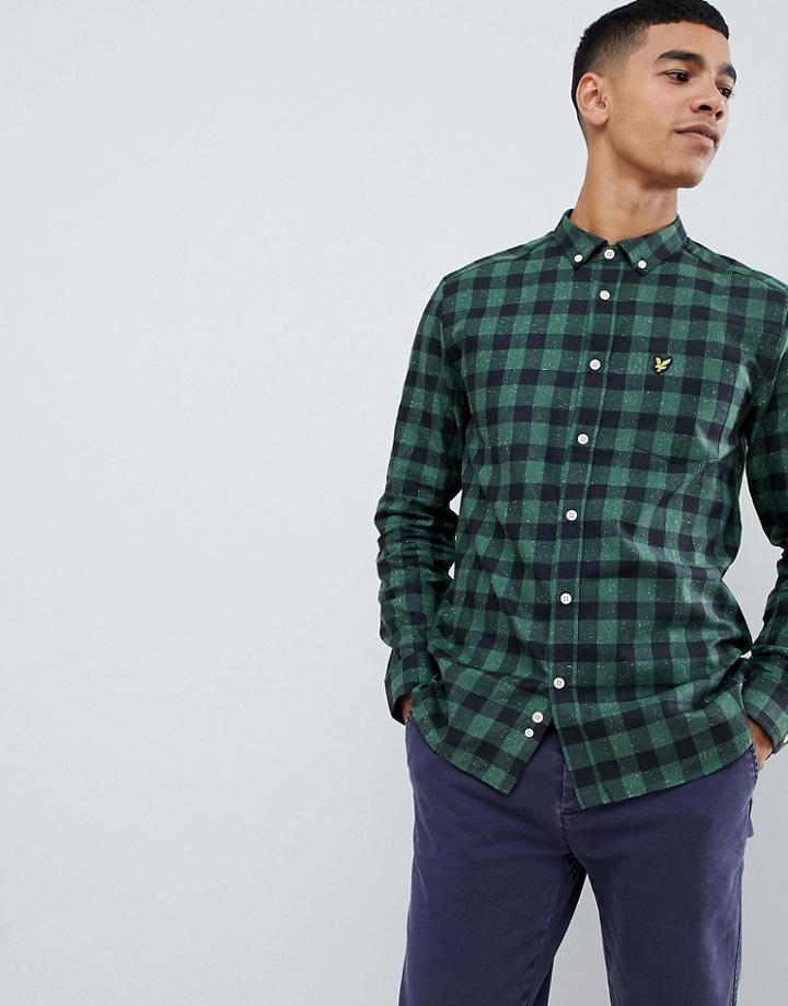 Lyle & Scott Flecked Check Shirt - Green