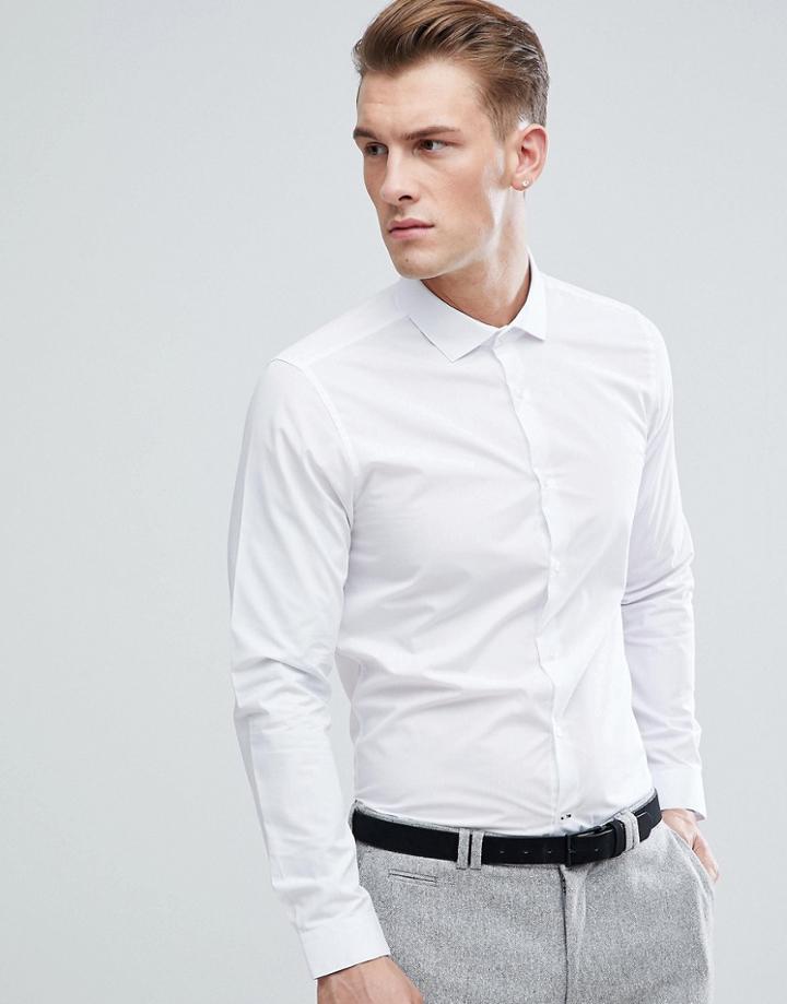 Burton Menswear Skinny Fit Shirt In White - White
