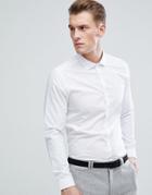 Burton Menswear Skinny Fit Shirt In White - White
