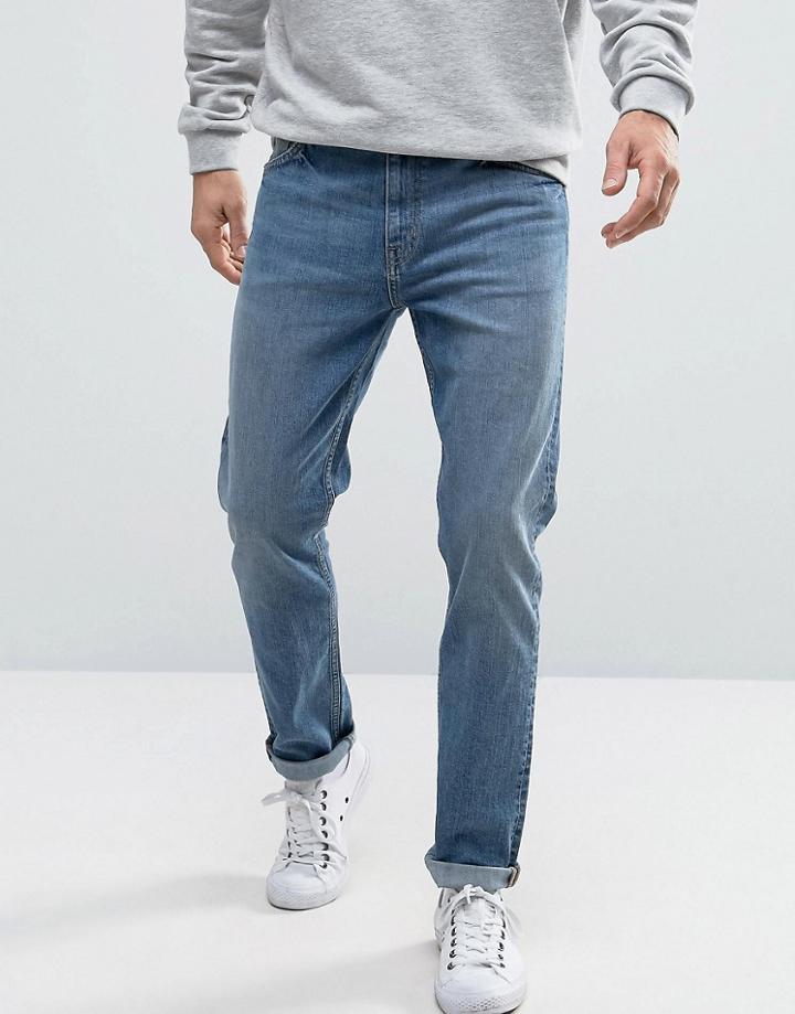 Weekday Sunday Tapered Jeans Drop Crotch Cotton Blue - Blue