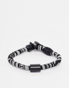 Icon Brand Geo-tribal Woven Bracelet In Black - Black