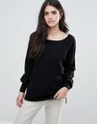 Only Viola Boatneck Knit Sweater - Black