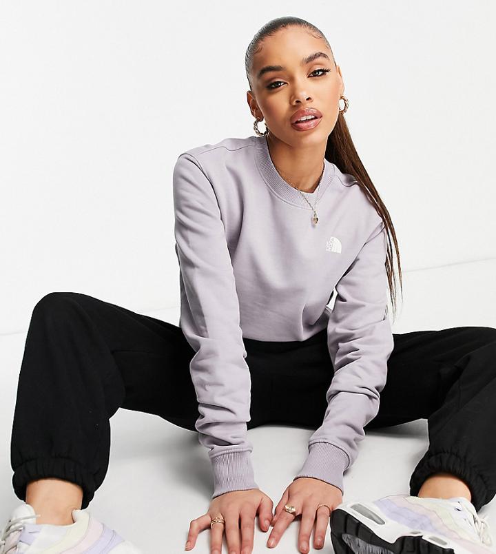 The North Face Vertical Sweatshirt In Gray Exclusive At Asos