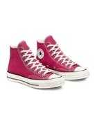 Converse Chuck 70 Hi Canvas Sneakers In Midnight Hibiscus-red